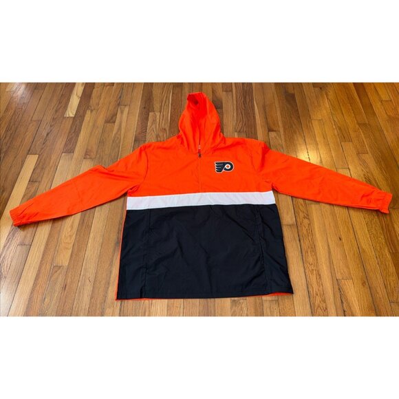 NHL Other - NHL Philadelphia Flyers Rain Pullover Jacket Windbreaker Hooded Men's XL